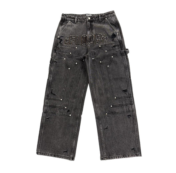 Floor 914 "Triple Knee" Carpenter Jeans Black Wash