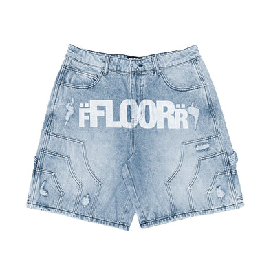 Floor 914 "Uniform" Jorts Blue Wash
