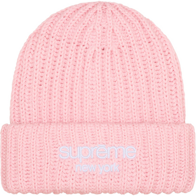 Supreme "Classic Logo Chunky" Beanie Light Pink