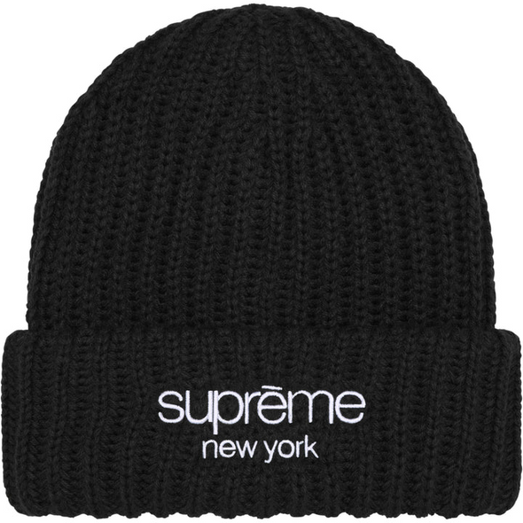 Supreme "Classic Logo Chunky" Beanie Black