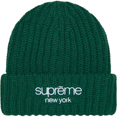 Supreme "Classic Logo Chunky" Beanie Dark Green