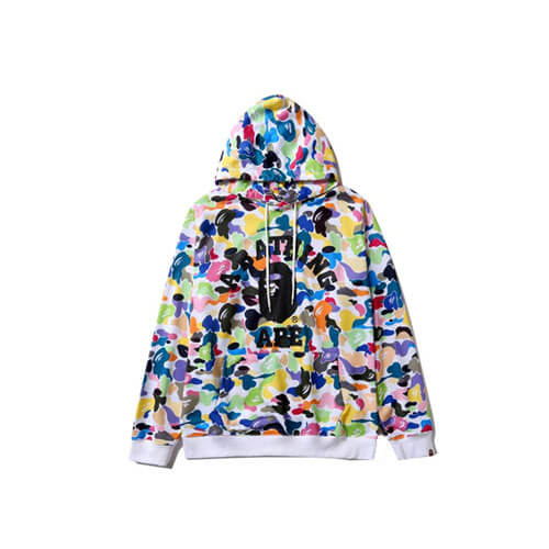 Color Camo College Pullover Bape Camo Pullover Hoodie BAPE “Multi