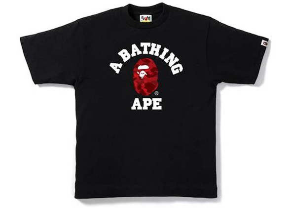 BAPE "Color Camo College" Tee Black/Red