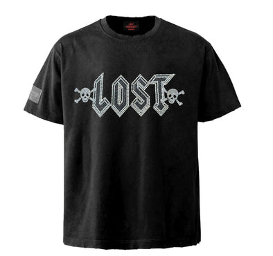 Lost Intricacy "Engraved Rhinestone" Tee Black