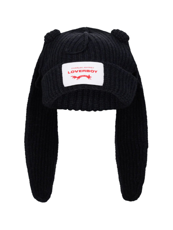 Charles Jeffrey Loverboy "Chunky Rabbit" Beanie Black