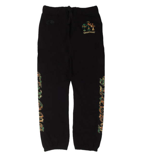 Chrome Hearts "Camo Triple Cross" Sweatpants Black