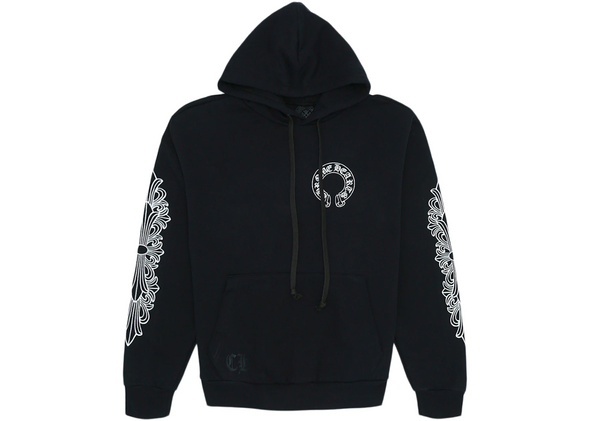 Chrome Hearts "Horse Shoe Floral" Hoodie Black