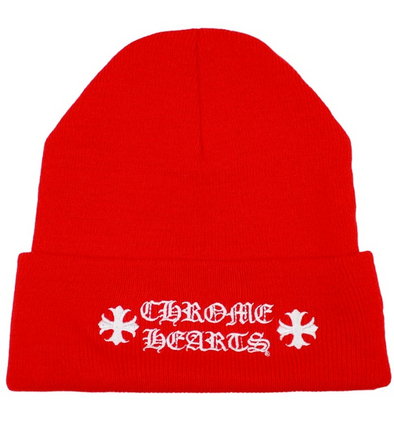 Chrome Hearts "Logo" Beanie Red