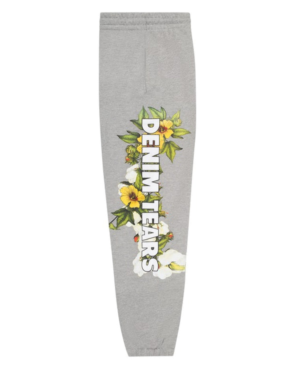 Denim Tears "DT Floral Logo" Sweatpants Grey