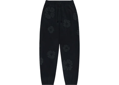 Denim Tears "The Cotton Wreath" Sweatpants Black Monochrome