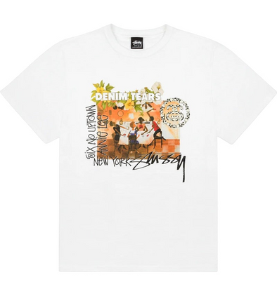 Stussy x Denim Tears "Annie Lee" Artist Tee White