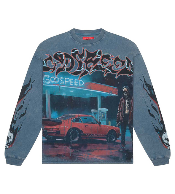 Godspeed "Pitstop" L/S Tee Blue