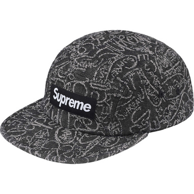 Supreme "Handwriting Denim" Camp Cap Black