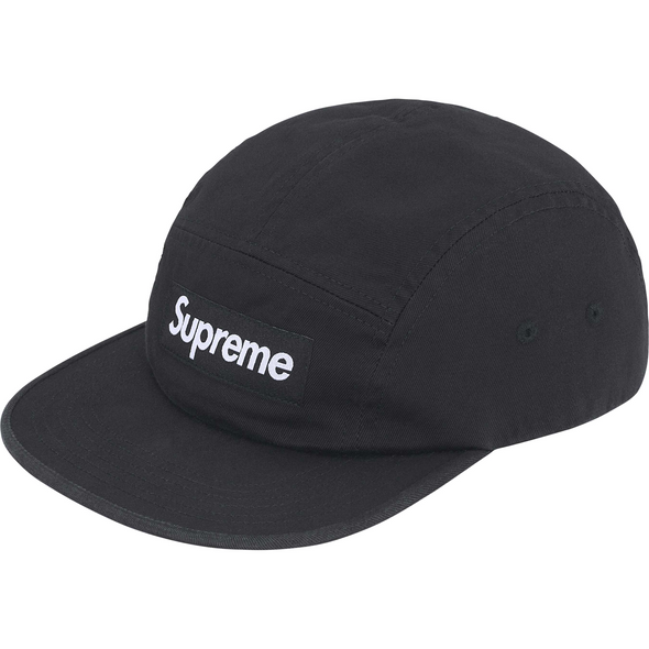 Supreme "Washed Chino Twill" Camp Cap Black