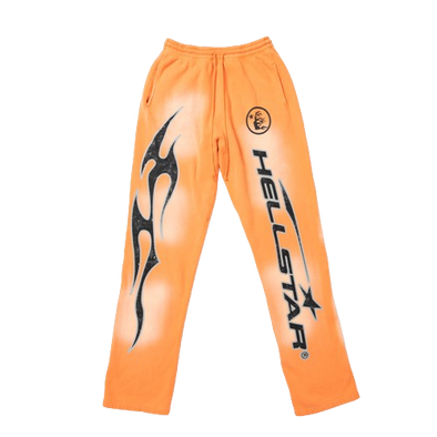Hellstar Studios "Fire" Flare Sweatpants Orange