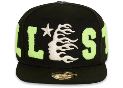 Hellstar OG Patch Fitted Hat "Black/Neon Green"