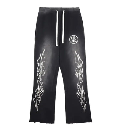 Hellstar Studios "Racer" Flare Sweatpants Black