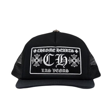 Chrome Hearts "CH Las Vegas" Trucker Hat Black/Black