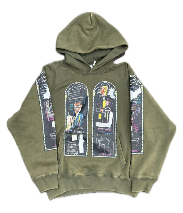 Who Decides War x H&M 'Windows' Olive Hoodie