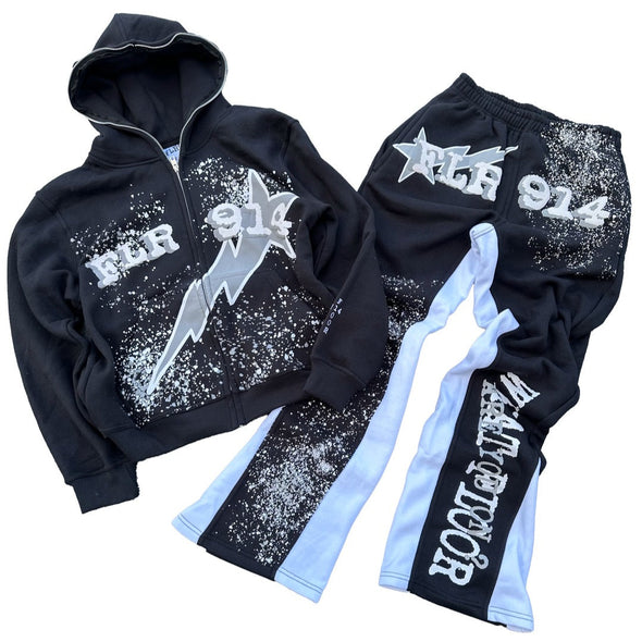 Floor 914 "All Star" Sweat Suit Set Black Raiders