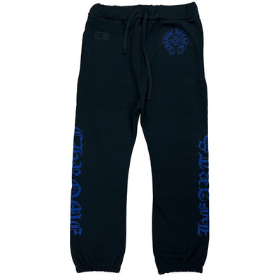 Chrome Hearts "Horseshoe Logo" Sweatpants Black/Blue