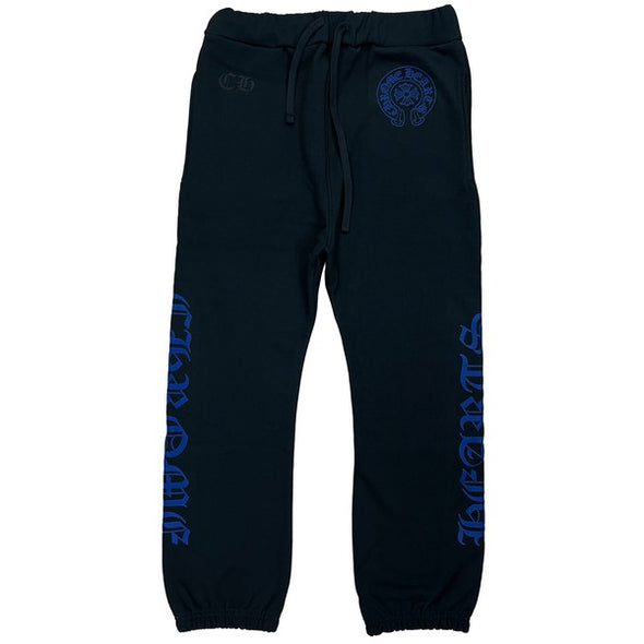 Chrome Hearts "Horseshoe Logo" Sweatpants Black/Blue
