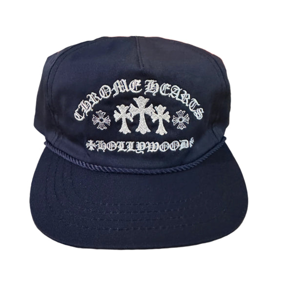 Chrome Hearts "Gas Station" 5 Panel Hat Navy