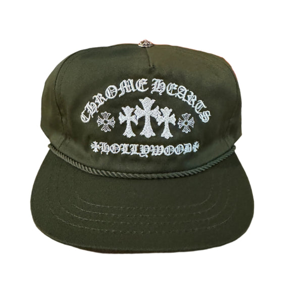 Chrome Hearts "Gas Station" 5 Panel Hat Olive