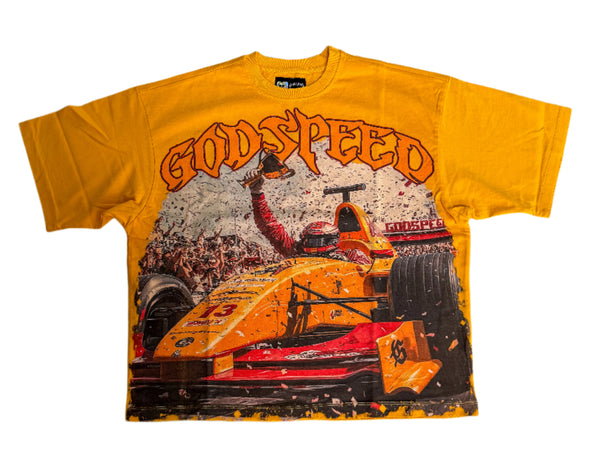 Godspeed "F1 Finishline" Tee Yellow