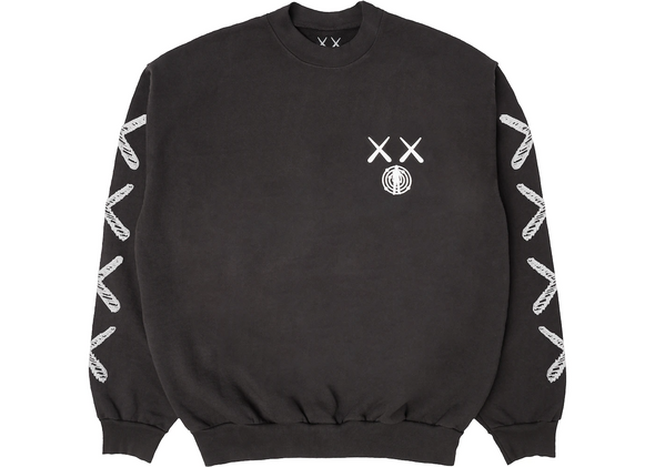 KAWS x Kid Cudi "Man on the Moon" Crewneck Black