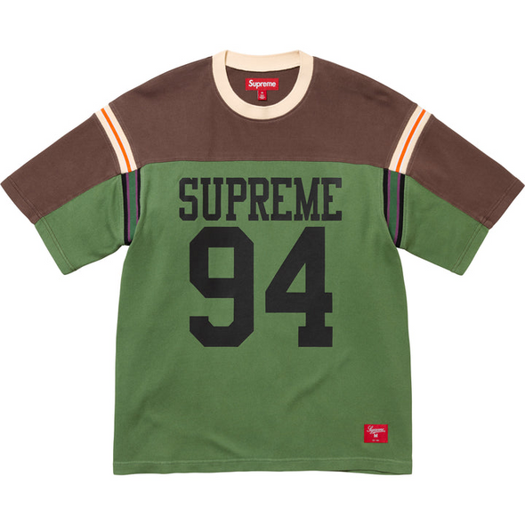 Supreme "Split" Football Tee Green
