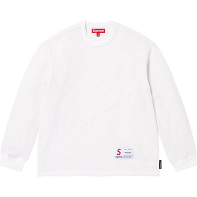 Supreme "Polartec Mesh" Football L/S Tee White