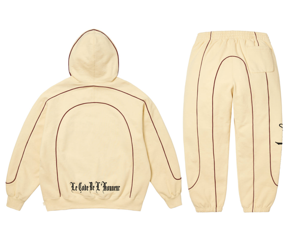 Supreme "Curve Piping" Sweat Suit Set Natural
