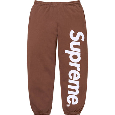 Supreme "Satin Applique" Sweatpants Brown