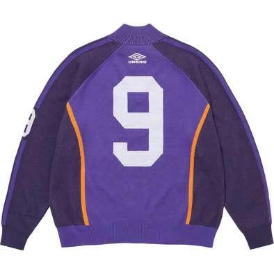 Supreme "Umbro" Zip Up Sweater Purple