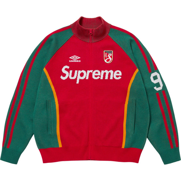 Supreme "Umbro" Zip Up Sweater Red