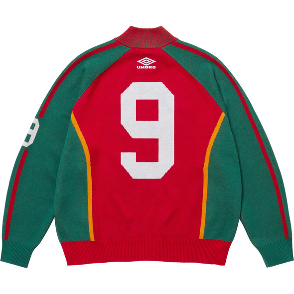 Supreme "Umbro" Zip Up Sweater Red
