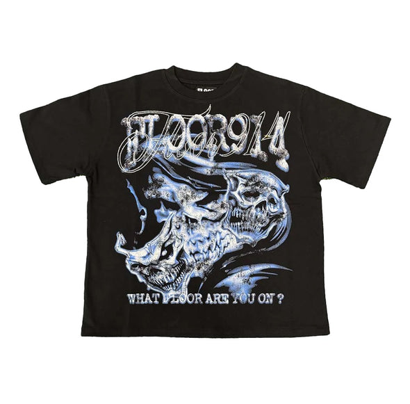 Floor 914 "Skulltex" Tee Black