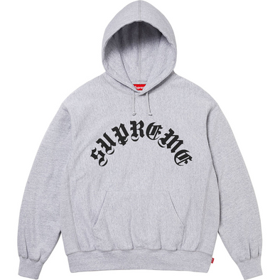 Supreme "Printed Arc" Hooded Sweatshirt Grey