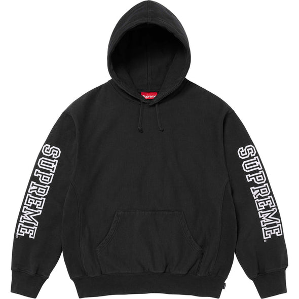 Supreme "Collegiate Sleeve" Hooded Sweatshirt Black