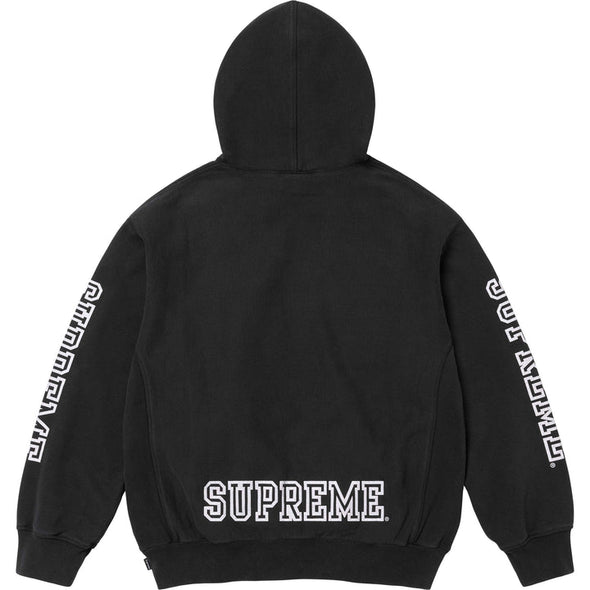 Supreme "Collegiate Sleeve" Hooded Sweatshirt Black