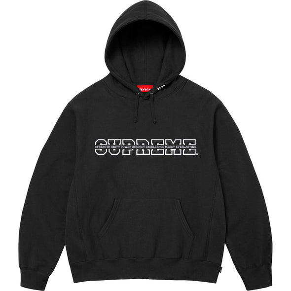 Supreme "Collegiate Acronym" Hooded Sweatshirt Black