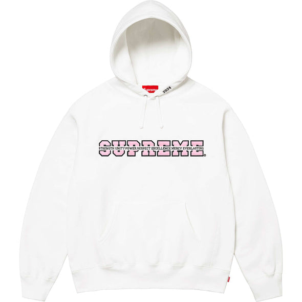 Supreme "Collegiate Acronym" Hooded Sweatshirt White