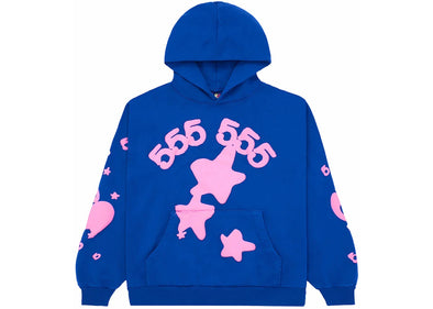 Sp5der "Beluga" Hoodie Blue/Pink