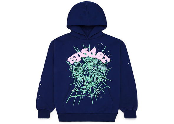 Sp5der "OG Web" hoodie Navy