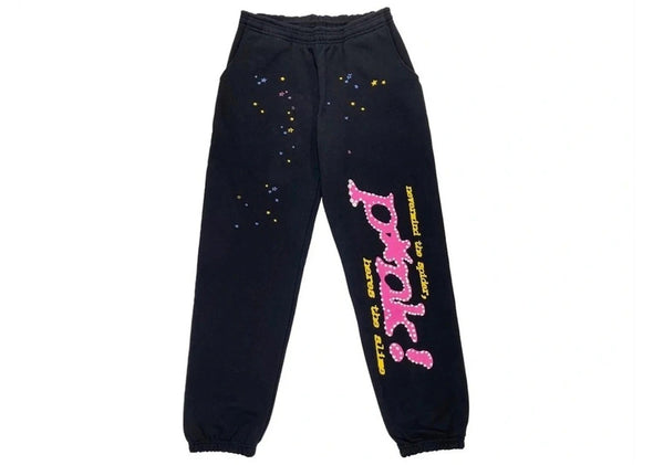 Sp5der "P*NK" Sweatpants Black