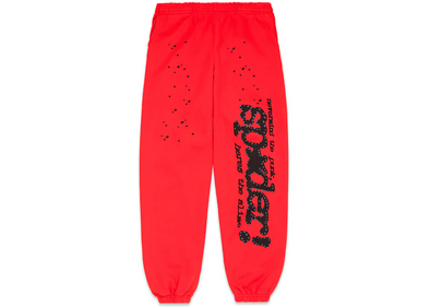 Sp5der "P*NK" Sweatpants Red
