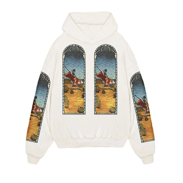 Who Decides War x EST Gee "Stained Glass" Hoodie Cream