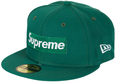 Supreme "Money Box Logo" New Era Hat Dark Green