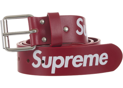 Supreme "Repeat" Leather Belt Red